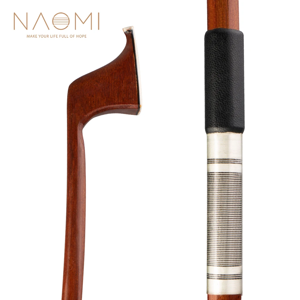 

NAOMI Brazilwood Bow Round Stick Unfinished Bow Stick 4/4 Violin Bow Maker Use Well Balanced