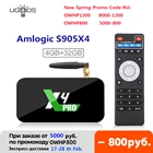 Приставка Смарт-ТВ UGOOS X4 Pro Cube Amlogic S905X4 Android 11 LPDDR4 4 ГБ 32 ГБ Поддержка AV1 телеприставка 1000M BT4.0 OTT 4K медиаплеер