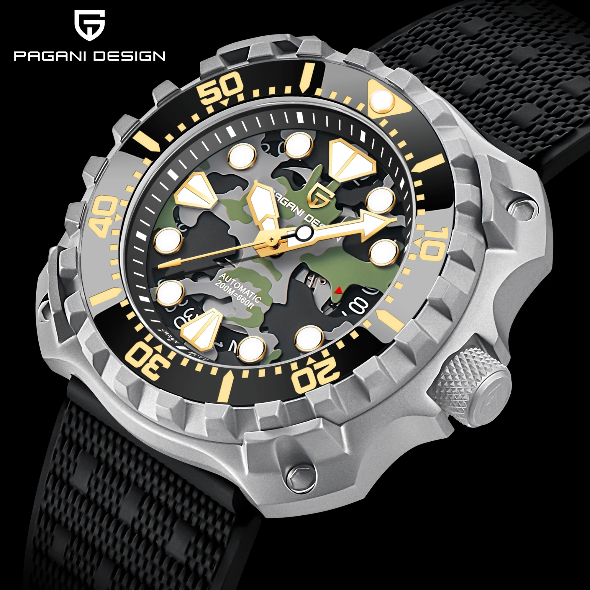 

PAGANI DESIGN PD YN009 Japan NH35A Mechanical Watches Men 100M Diving Watches Men Seconds Hacking Clock Date Wrist Watch for Men