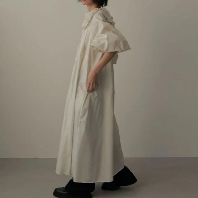 Kuzuwata V Neck Pleated Bandage Robe Femme Japanese 2023 Vestidos De Mujer Elegant Solid Color Long Sleeve Loose Casual Dresses 5 Kuzuwata V Neck Pleated Bandage Robe Femme Japanese 2023 Vestidos De Mujer Elegant Solid Color Long Sleeve Loose Casual Dresses 5