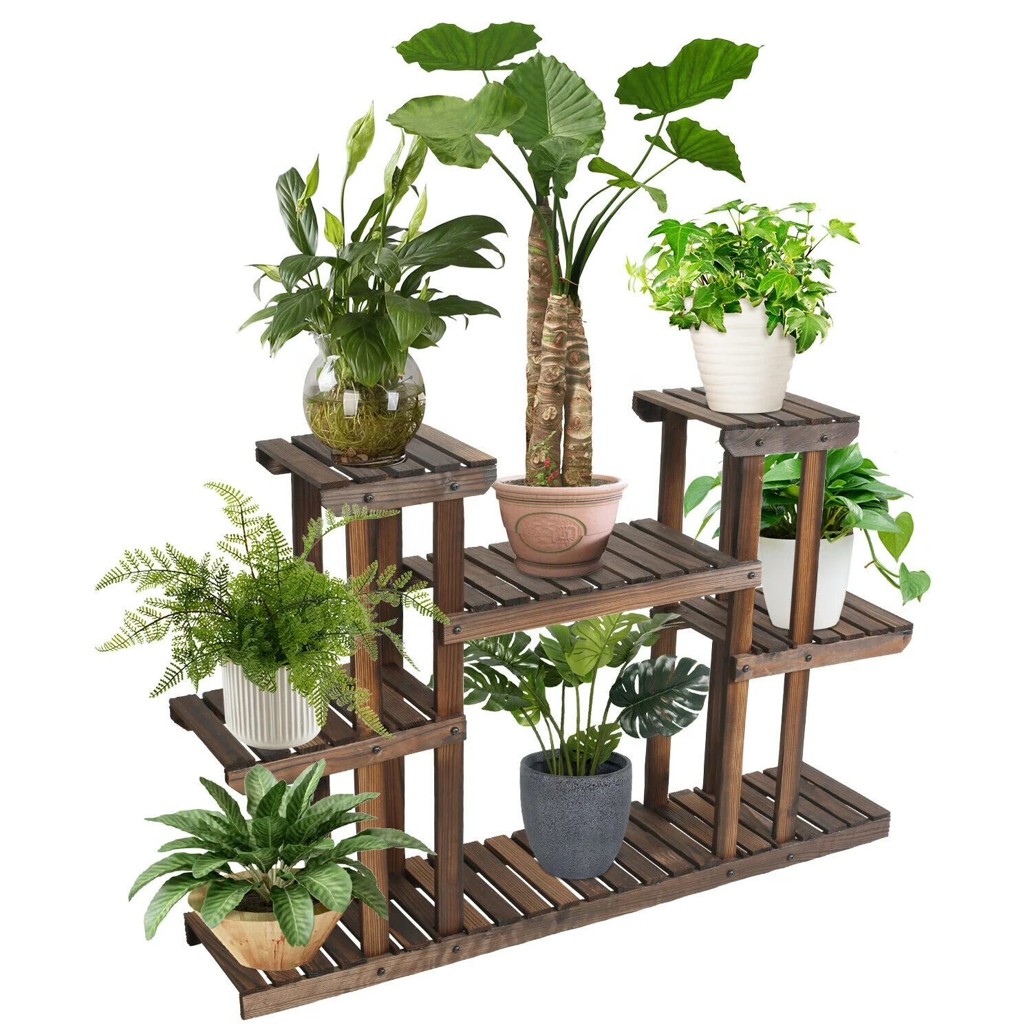 

Wooden Flower Plants Shelf Display Rack Decor Home Indoor Outdoor Flower Stands