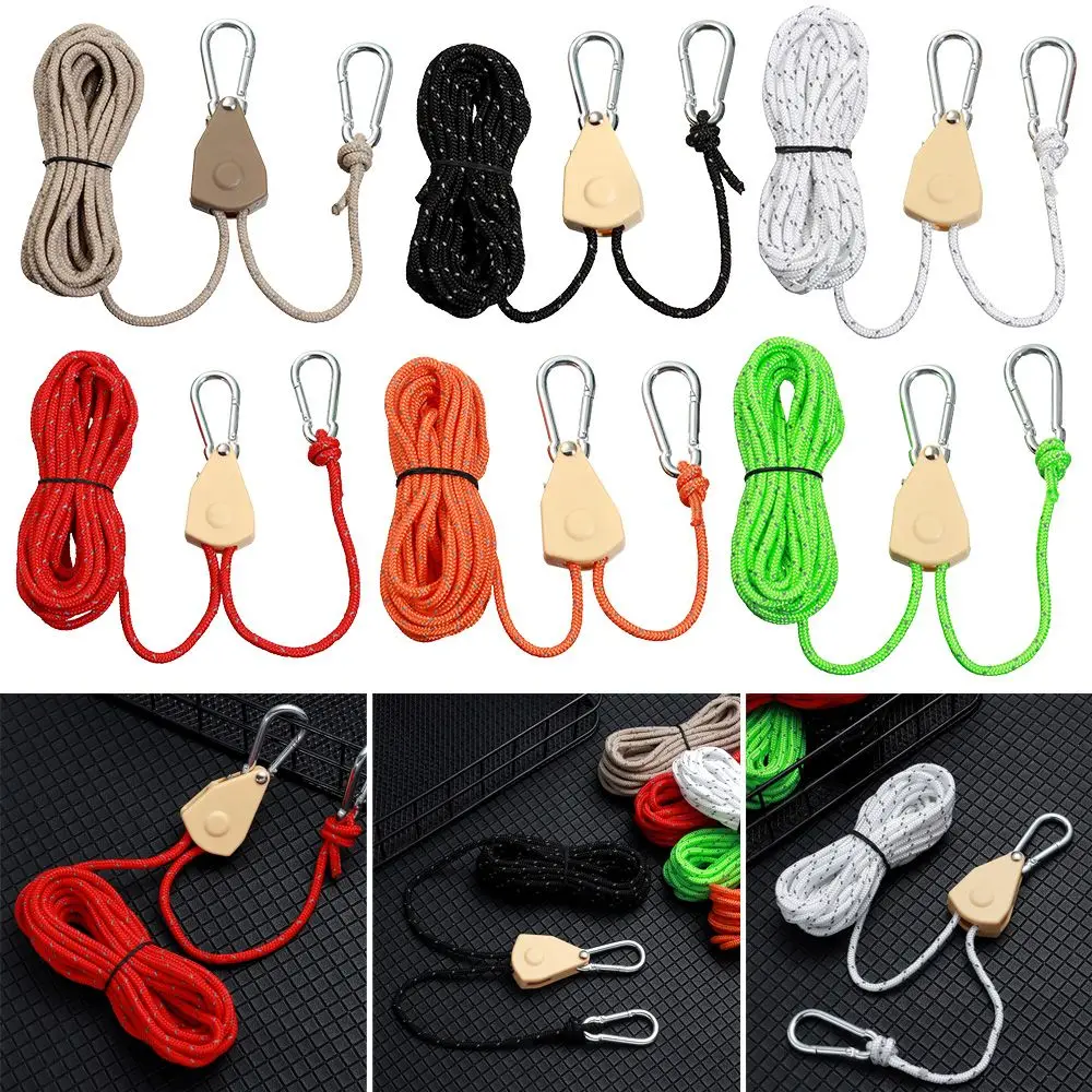 

Tool Tent Accessories Lights Lifting Adjustable Rope Fastener Fixed Buckle Pulley Tent Rope Tensione Ratchet Hangers