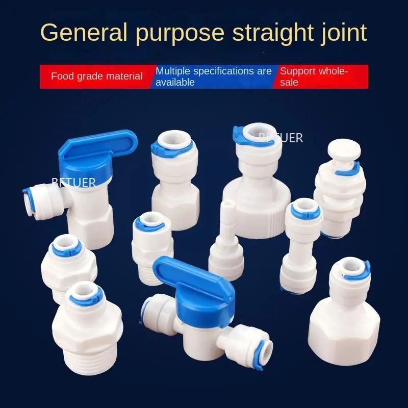 

Thread Pipe Fitting Hose Quick Connector Adapter 1/4" Push Fit - 3/8" Female