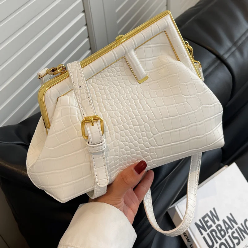 

Women's Evening Party Clamp Clutch High Quality PU Leather Shoulder Messenger Bags for Women 2023 Luxury Lady Tote Handbag