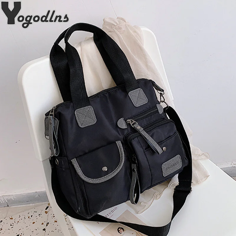 

Многофункциональные сумки для женщин, вместительная Повседневная Сумка-тоут, водонепроницаемые нейлоновые сумки через плечо, женская сумка