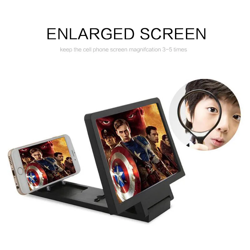 

Phone Screen Magnifier Universal Lightweight 3D Movie Screen Enlarge Vivid Magnifier Eco-friendly HD Projector Stand Holder