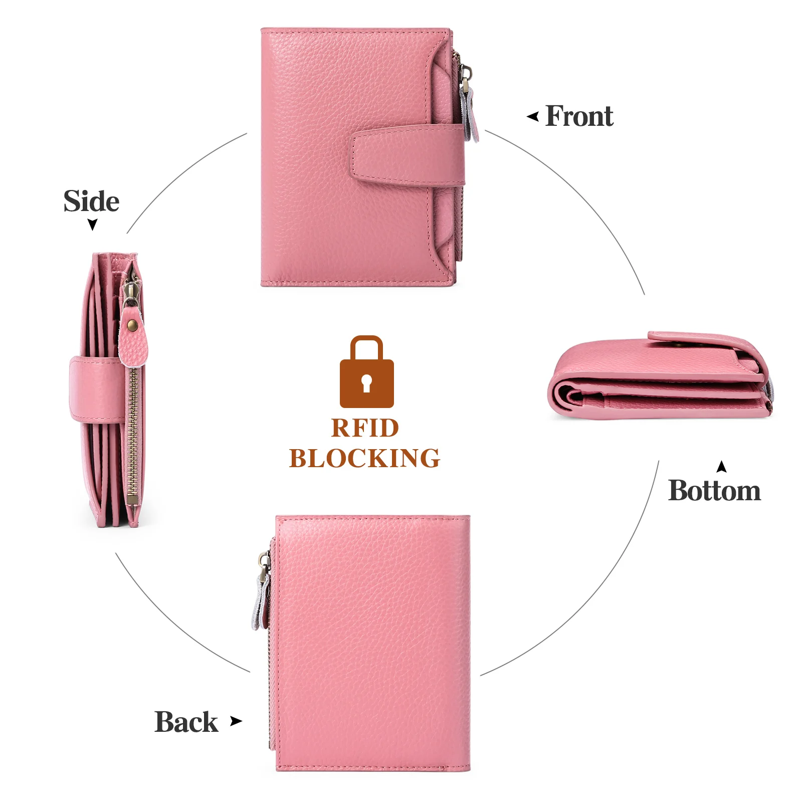 2023 Women Vintage Wallet Large Capacity Credit Card Holder 14 Slots Short Female Purse Money Clip Coin Pocket for Women
