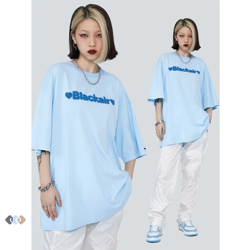 

summer clothes for men 2022 fashion t shirt y2k streetwear oversize vintage laceration print hip hop loose black T-shirt man