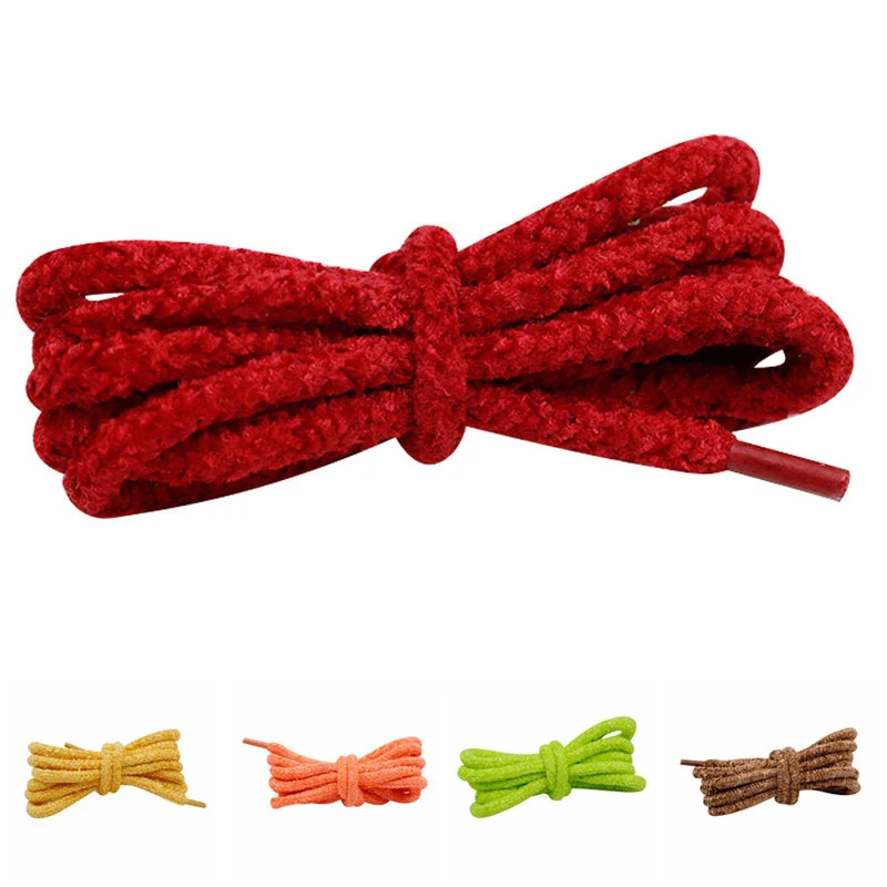 6.5MM Hairy Shoelaces 60-180cm Macaron Color Velvet Rope 10pairs For Cute Canvas Girl Lady Cord Zapatillas Mujer Wholesale