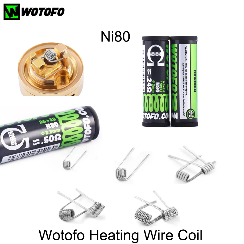 

Оригинальная сменная катушка Wotofo Ni80 для электронной сигареты