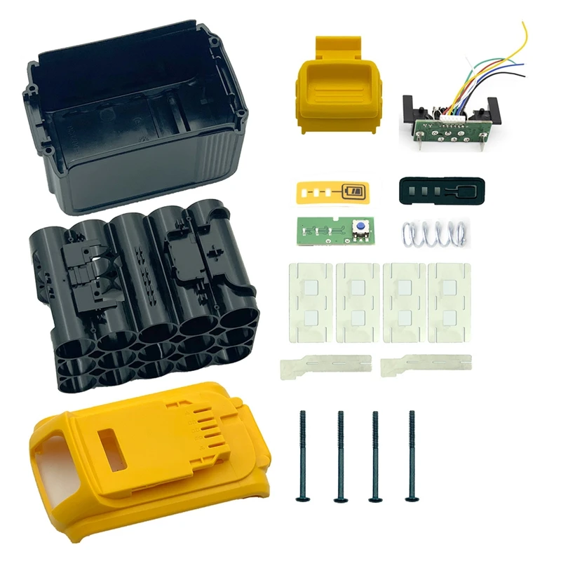 

DCB200 Battery Plastic Case (No Battery Cell ) PCB Circuit Board For Dewalt 18V 20V DCB201 Li-Ion Battery