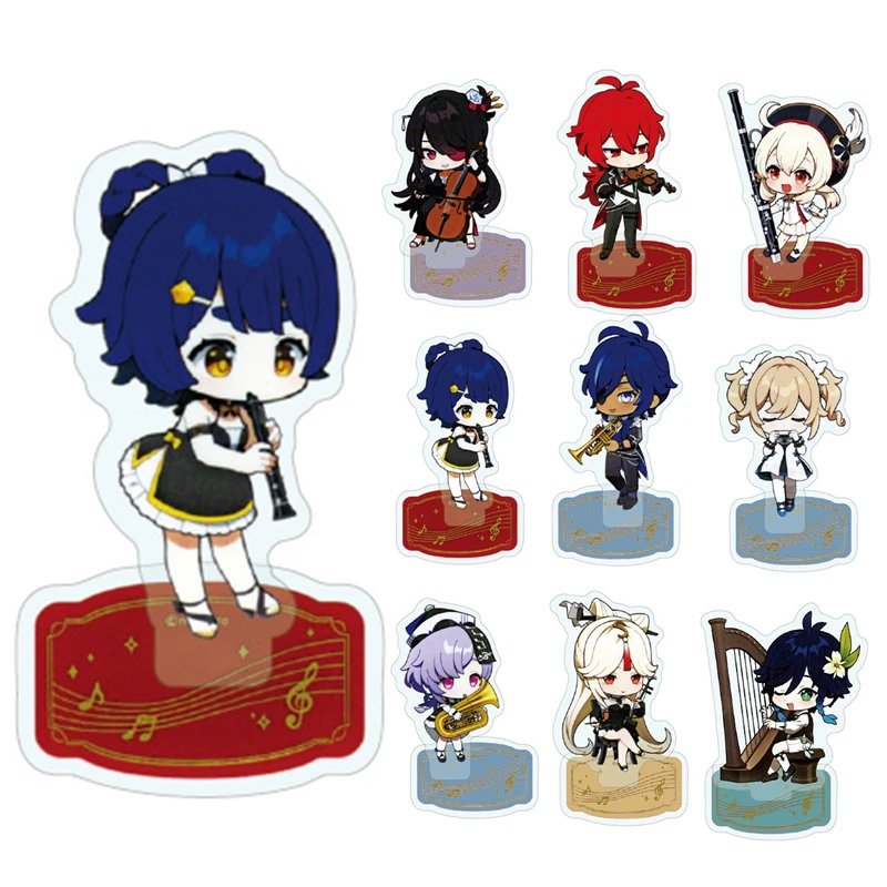 

Anime Genshin Impact Figure Acrylic Stand Diluc Venti Klee Keqing Model Plate Desktop Decor Standing Sign Fans Gift Collection
