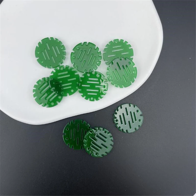 New Creative Acetic Acid 20MM Round Charms Connectors Diy Pendant Earrings Hairpin Jewelry Making Resin Acessories Material
