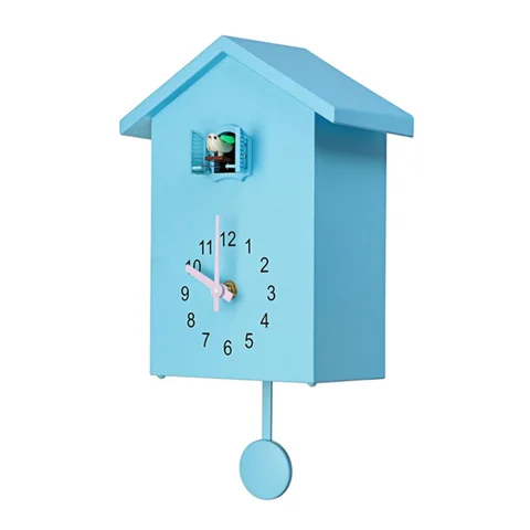Часы Cuckoo, яркие маленькие милые настенные часы с маятником в виде птицы, часы для дома, гостиной, кухни, офиса, украшение