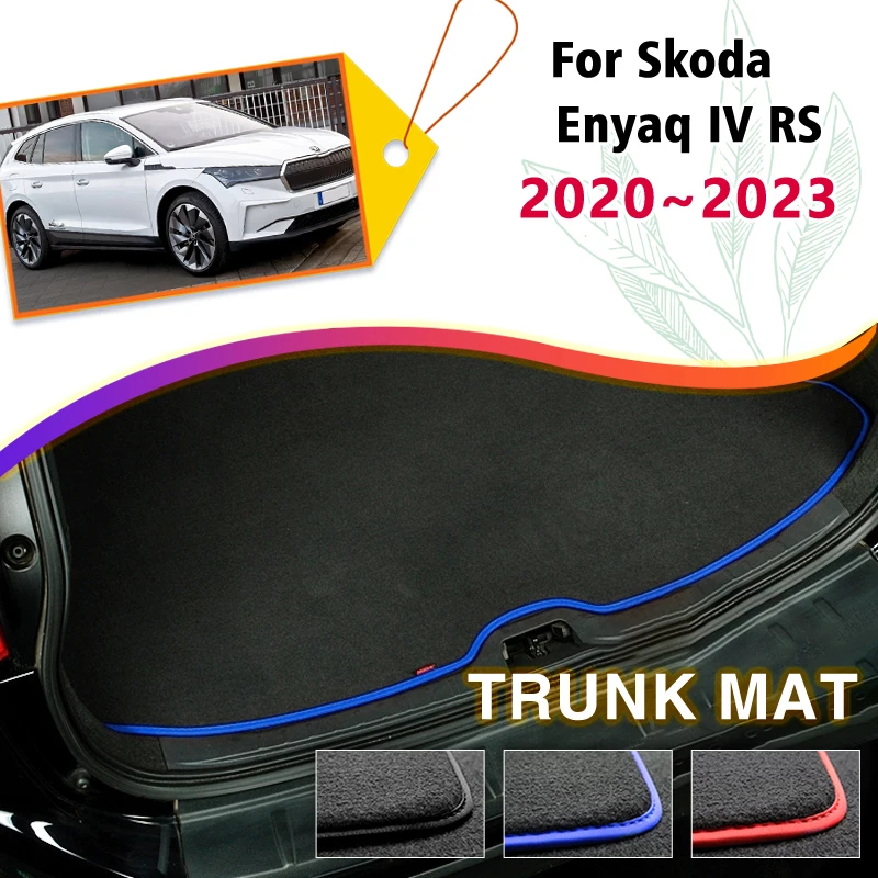 

Задние коврики в багажник для Skoda Enyaq IV RS 2020 2021 2022 2023, поддон для багажника, лоток для багажника, напольные коврики для багажа, автомобильные аксессуары