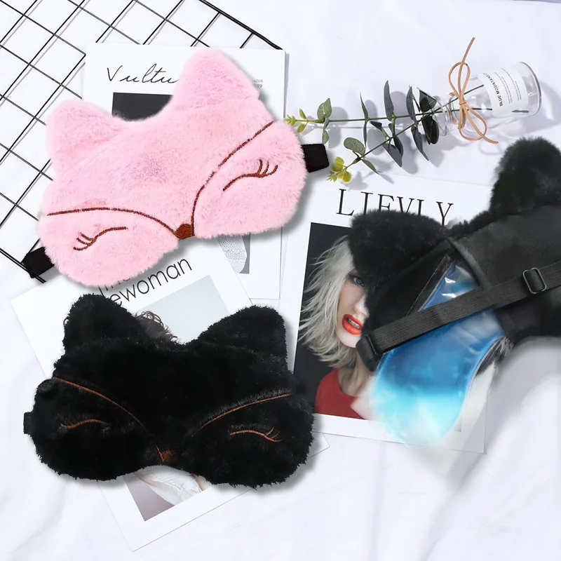 Плюшевая маска для глаз с покемоном Пикачу милая мультяшная аниме дорожная