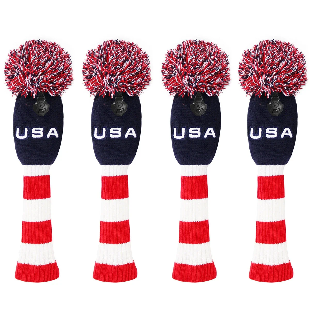 

Knitted Golf Club Head Covers Set of 4,Golf Headcover with Long Neck & Tag for Fairway Wood, Hybrid(UT), for Male/Female Golfers