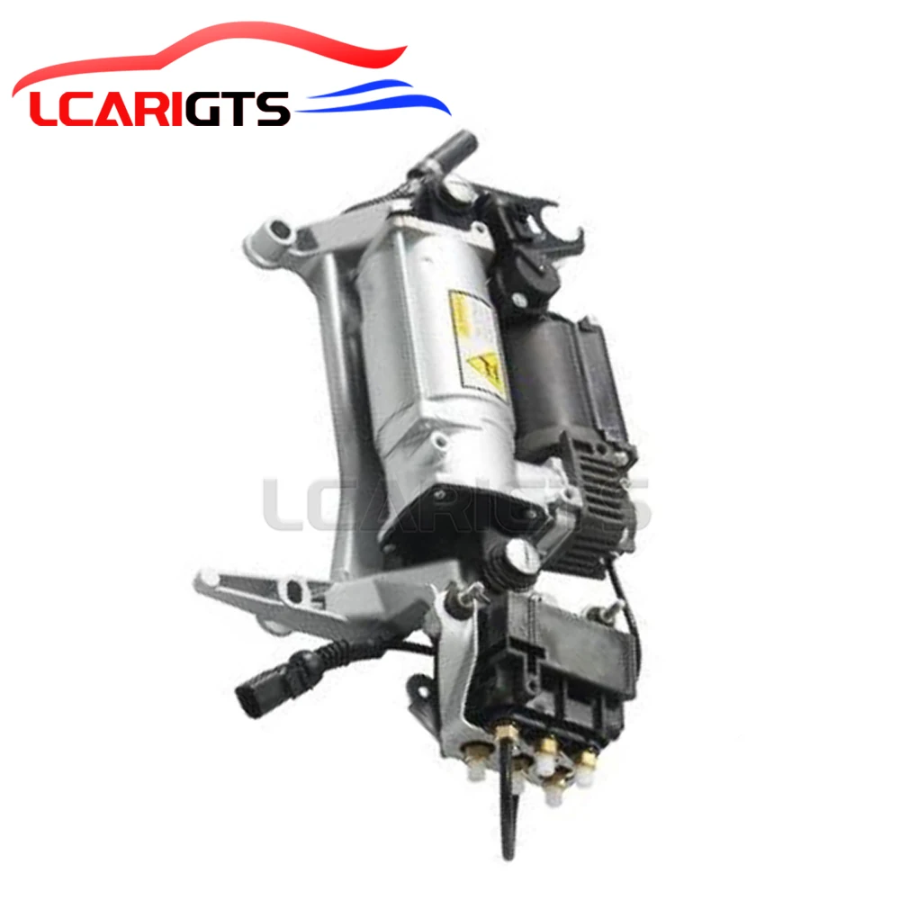 Фото Для Porsche Cayenne 2002-2010 для VW Touareg 2004-2008 компрессорный насос пневматической подвески с кронштейном, трубой и блоком клапанов 7L0698007 №2