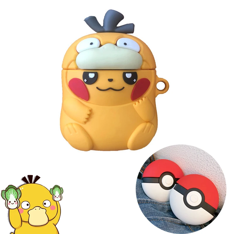 

Kawaii Pokemon Psyduck Funda Airpods Case Anime Figure Airpods 1/2/3 Pro Silica Gel Bluetooth Smart Cover Pokemon Psyduck Soft