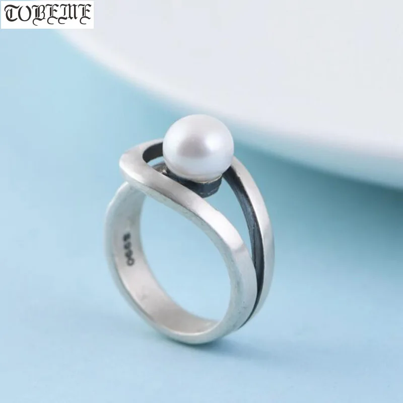 

Vintage 925 Silver Pearl Ring Real Silver Lady's Ring