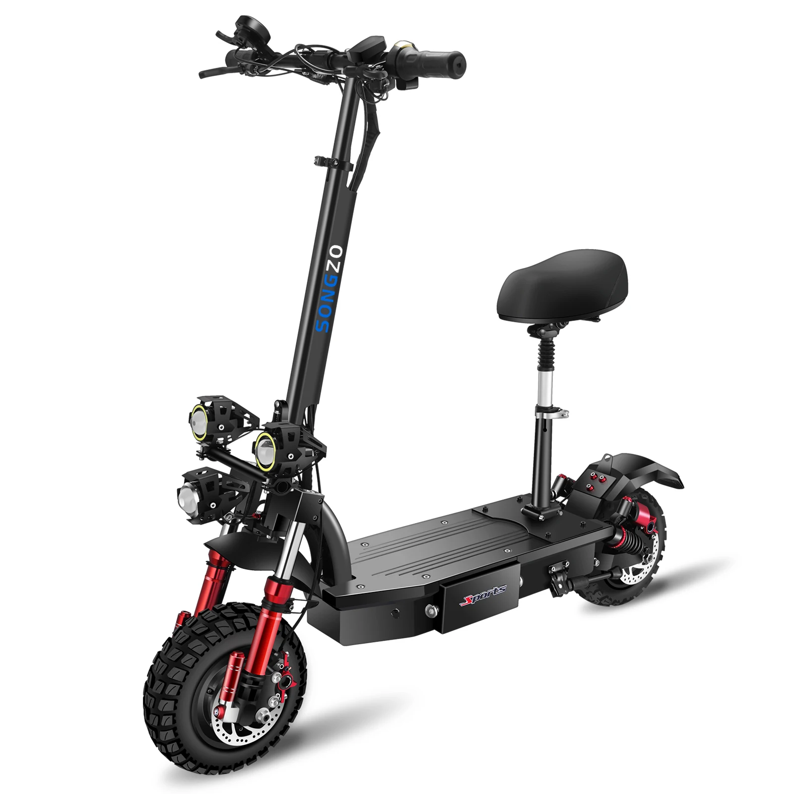 5600w 11 Inch Off-road Electric Scooter 85km/h With 60v 30ah