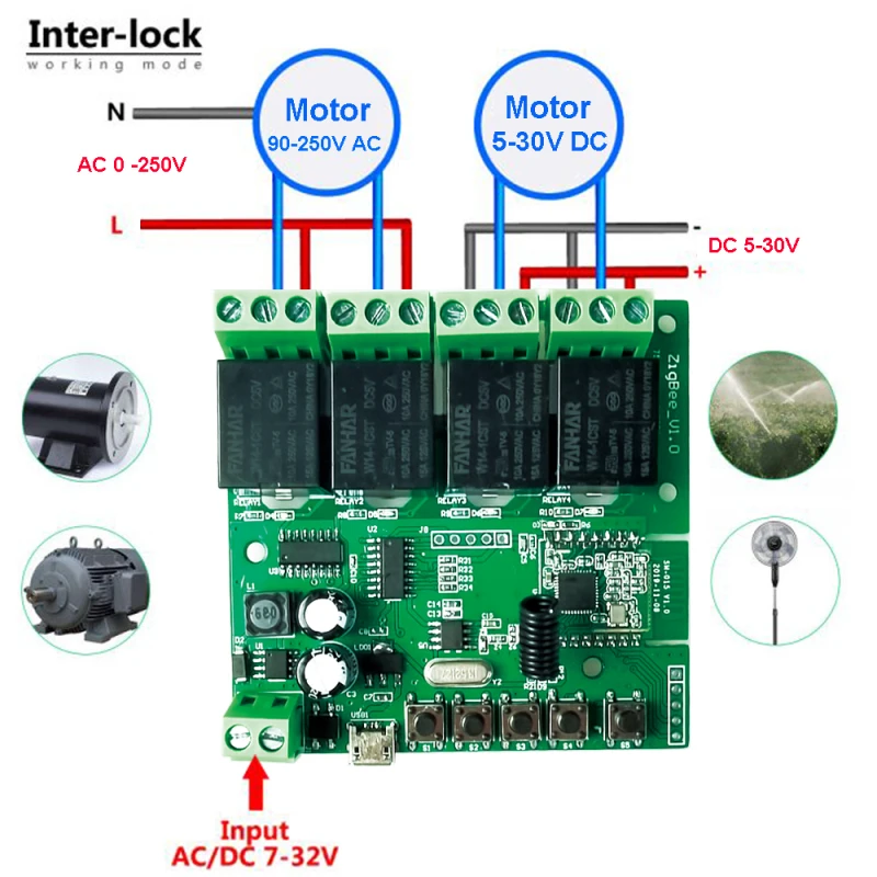 

Green Smart Light Switch Module High Quality Remote Receiver Rf Receiver Mqtt Protocol Smart Light Controller Rf433 Dc 5/12/32v