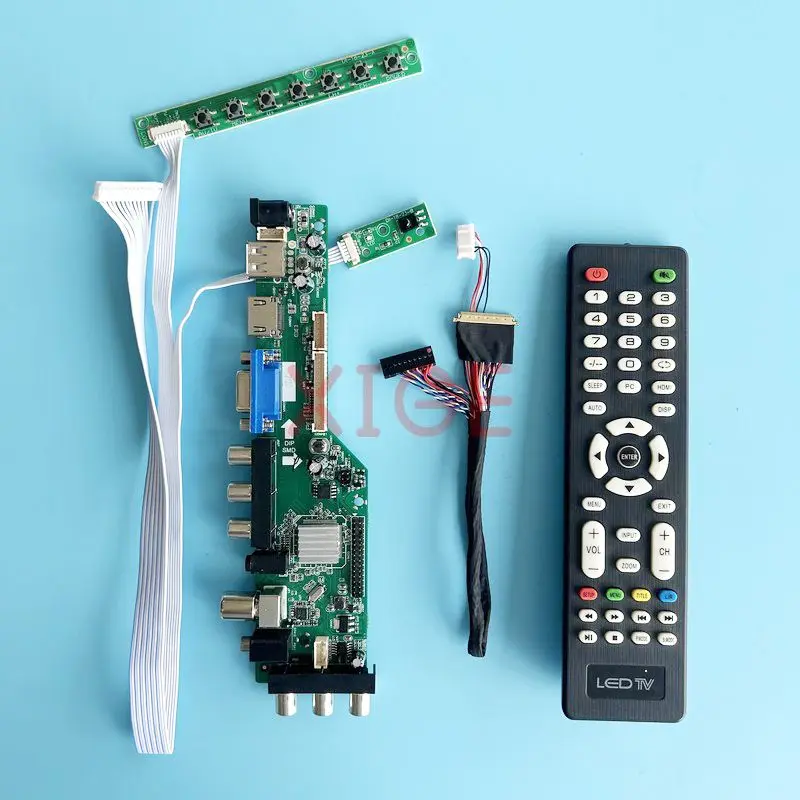 Для LTN101AT03 B101XTN01 плата контроллера цифровой сигнал DVB 10 1 &quotDIY Kit LVDS 40 Pin 1366*768 2AV + USB DHMI