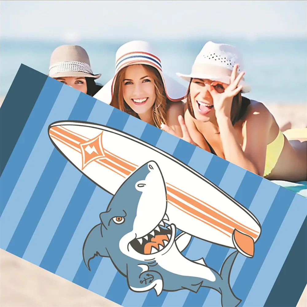 

Cartoon Animals Microfiber Beach Towel for Adult Kids Absorbent Drying Travel Gym Sports Towel Swimming Camping Picnic Blanket
