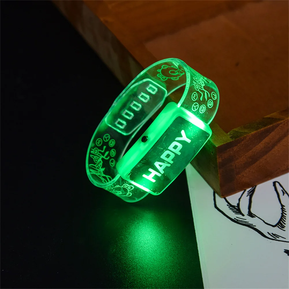 

Светящиеся браслеты LED сине-зелёный розовый