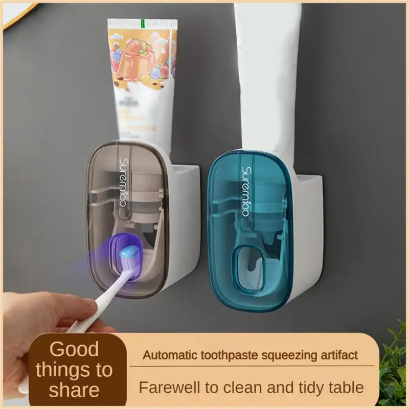 

Автоматический Дозатор зубной пасты, настенный выдавливатель для зубной пасты, без отверстий, держатель для зубных щеток, контейнер для хранения, аксессуары для ванной комнаты