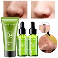 blackhead remover kit peel off mask green tea serum shrink pores oil control clean dirt acne treatment face skin care 3pcsset