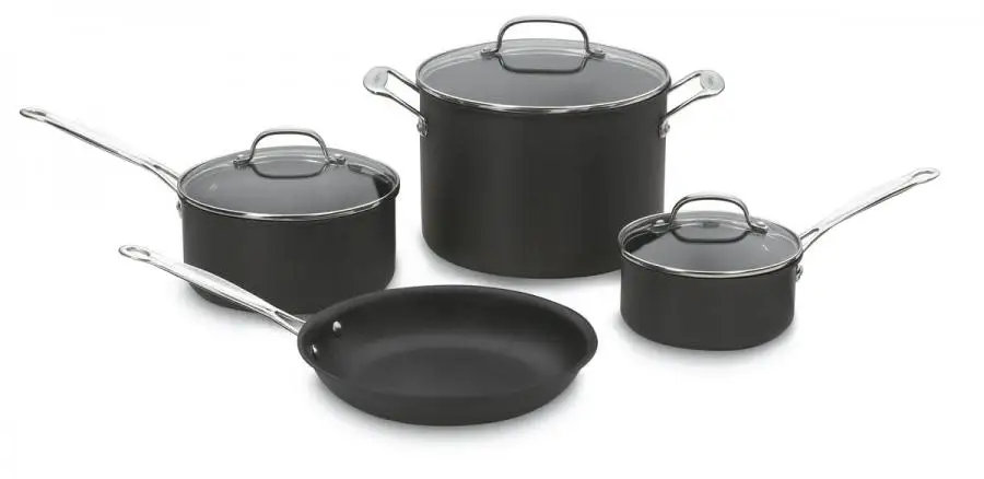 

Free Shipping 667P1 Chef's Classic Nonstick Hard Anodized 7 Piece Set