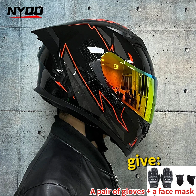 Мотоциклетный шлем JIEKAI полностью закрытый для мужчин гоночный мотоциклетный в