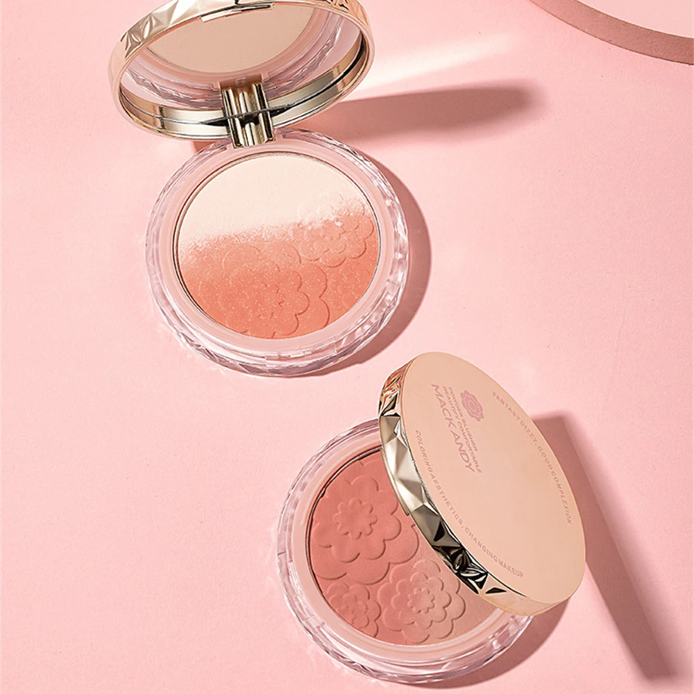 1 ~ 5 шт. пудровые румяна 2 цвета осветляющие природные шоу белые матовые