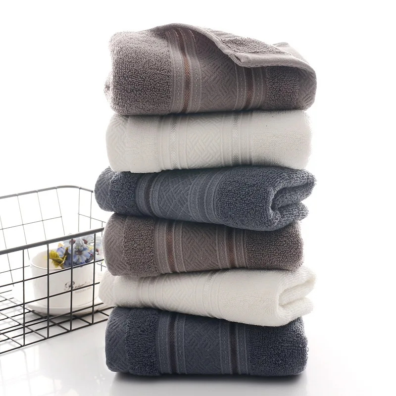 

British Style Simple Solid Color Plain Pattern Man Washcloth Travel Hotel Bath Towel Bathrobe Camping Gym Portable Face Towels