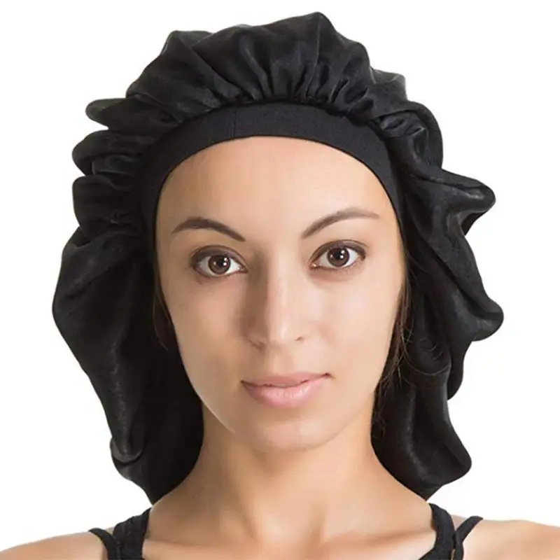 

Головной убор унисекс, эластичная повязка на голову, головной убор для ночного душа, очень большая шапочка для сна, женская шапка для душа