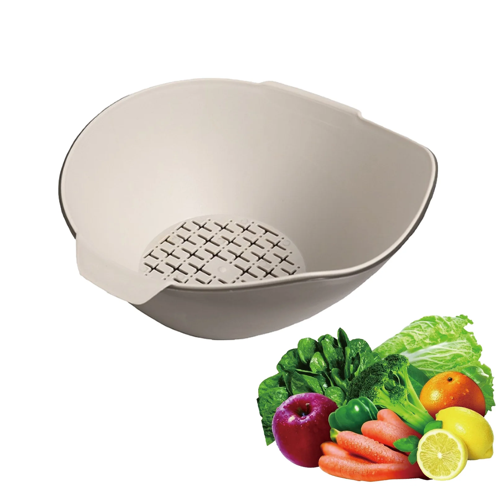 

Collapsible Colander Strainers And Colanders With Handle Comfortable Grip Kitchen Colander Bowl Double Layered Drain Basin And