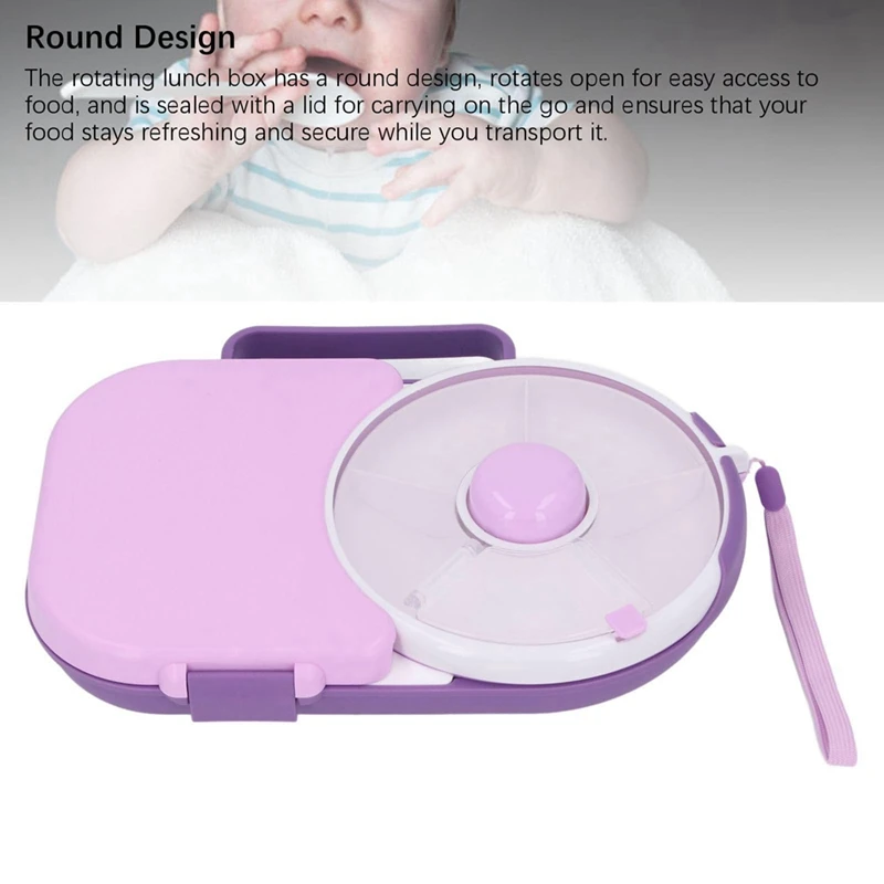 Детский спиннер для закусок 360° ° Вращающийся съемный диспенсер Многоразовый