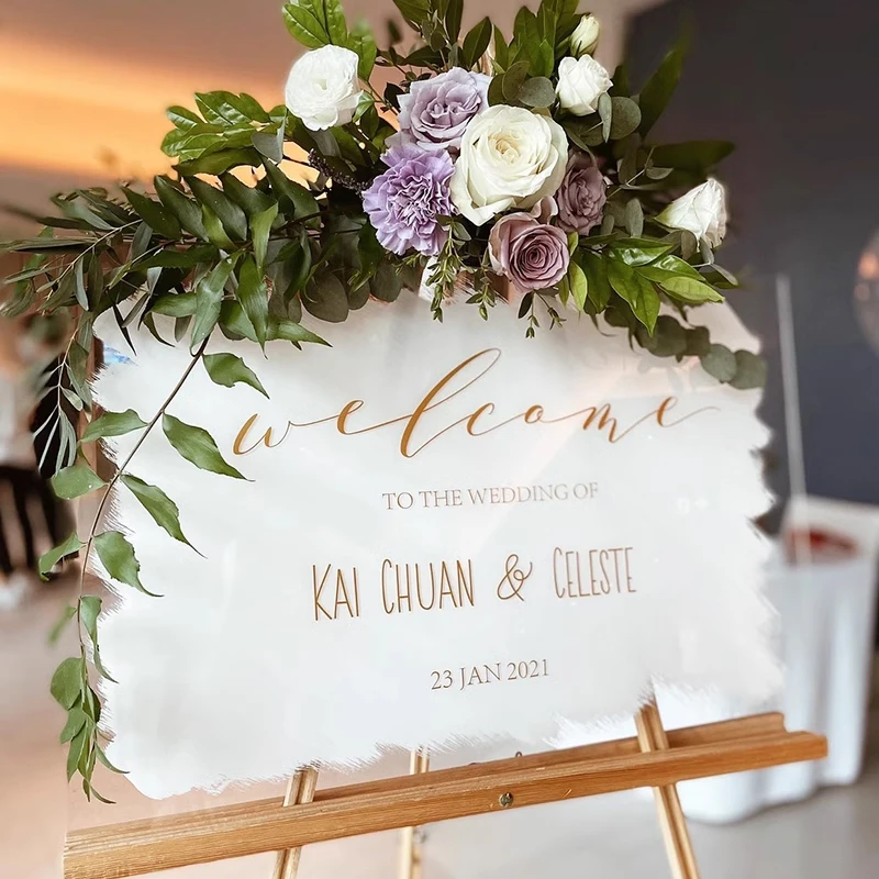 Акриловый Свадебный знак приветствия акриловый для каллиграфии индивидуальный