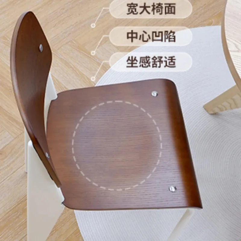 Обеденные стулья в скандинавском стиле со спинкой домашний простой стул