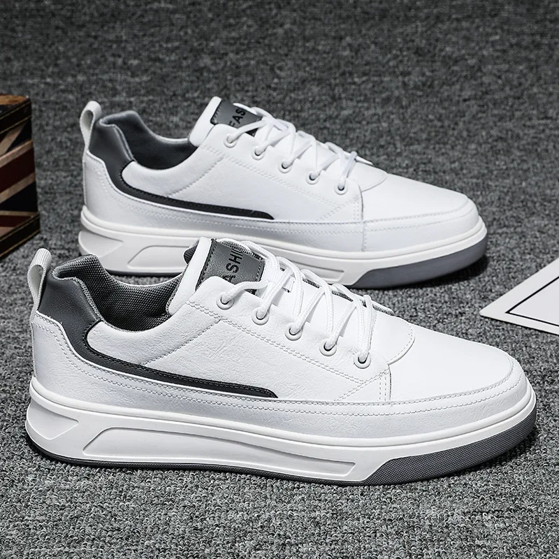 

Men's Shoes Lace Up Luxury Leather Shoes Outdoor Men's Low-Top Shoes Men Running Shoes Platform Casual Sneakers Shoes Male Flats