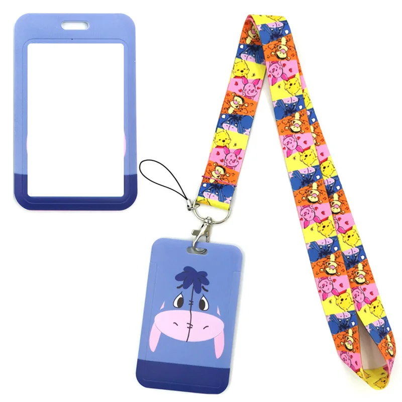 

Winnie Bear Donkey Neck Strap Lanyards ID badge card holder keychain Mobile Phone Strap Gift Ribbon webbing necklace Decorations
