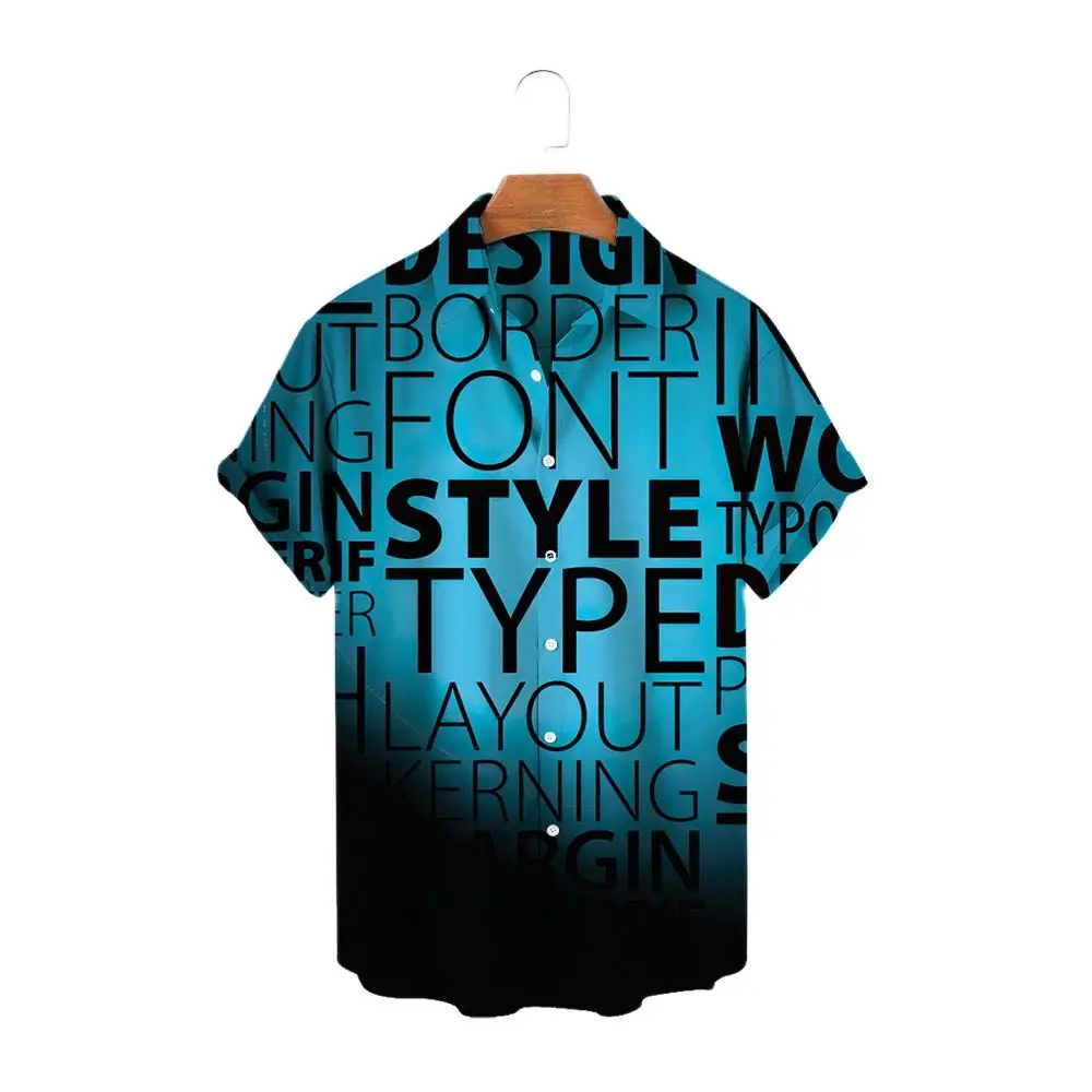 

2022 Men's Hawaiian Shirts Single Button Printed Versatile Short Sleeve Shirts