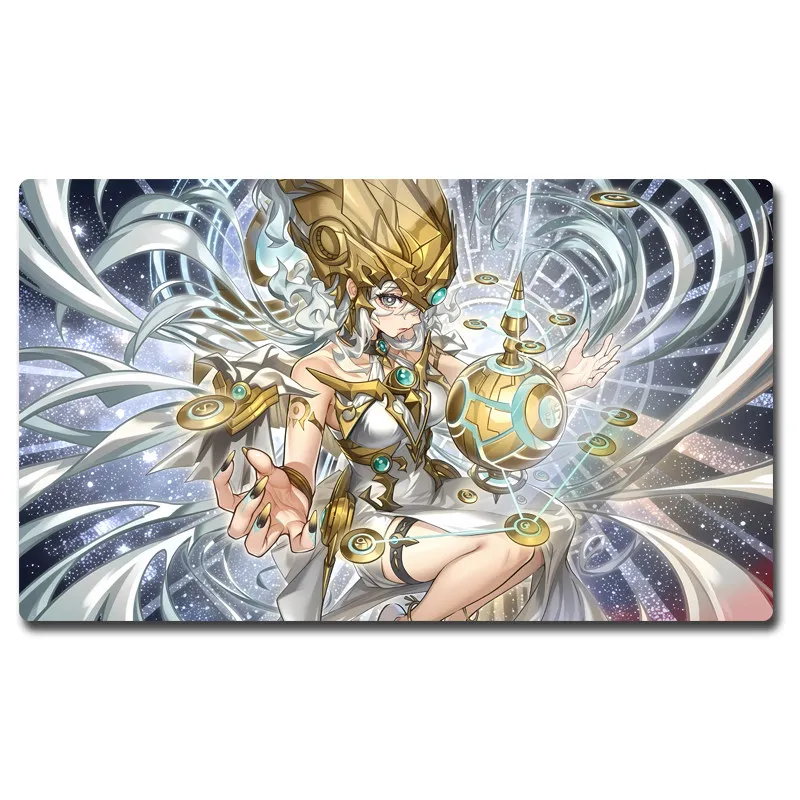 Фото Игровой коврик Yugioh Phara, Богиня Начала, Yu-Gi-Oh! Коврик для карточных игр OCG, резиновый коврик для дуэлей, коврик для мыши №2