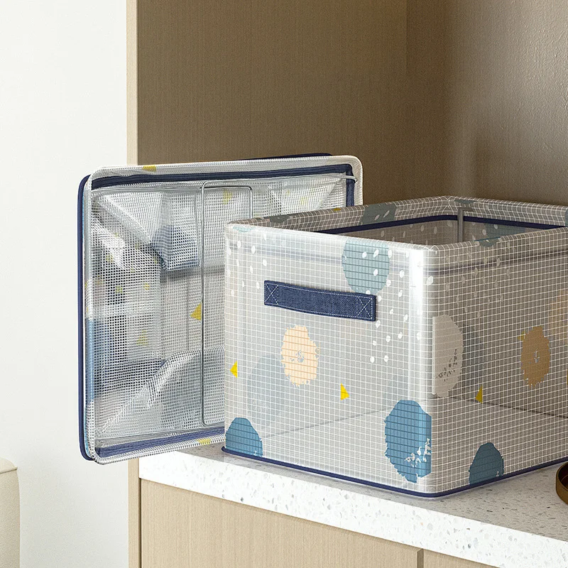 Водонепроницаемый ящик для хранения одежды из ПВХ с металлическим каркасом