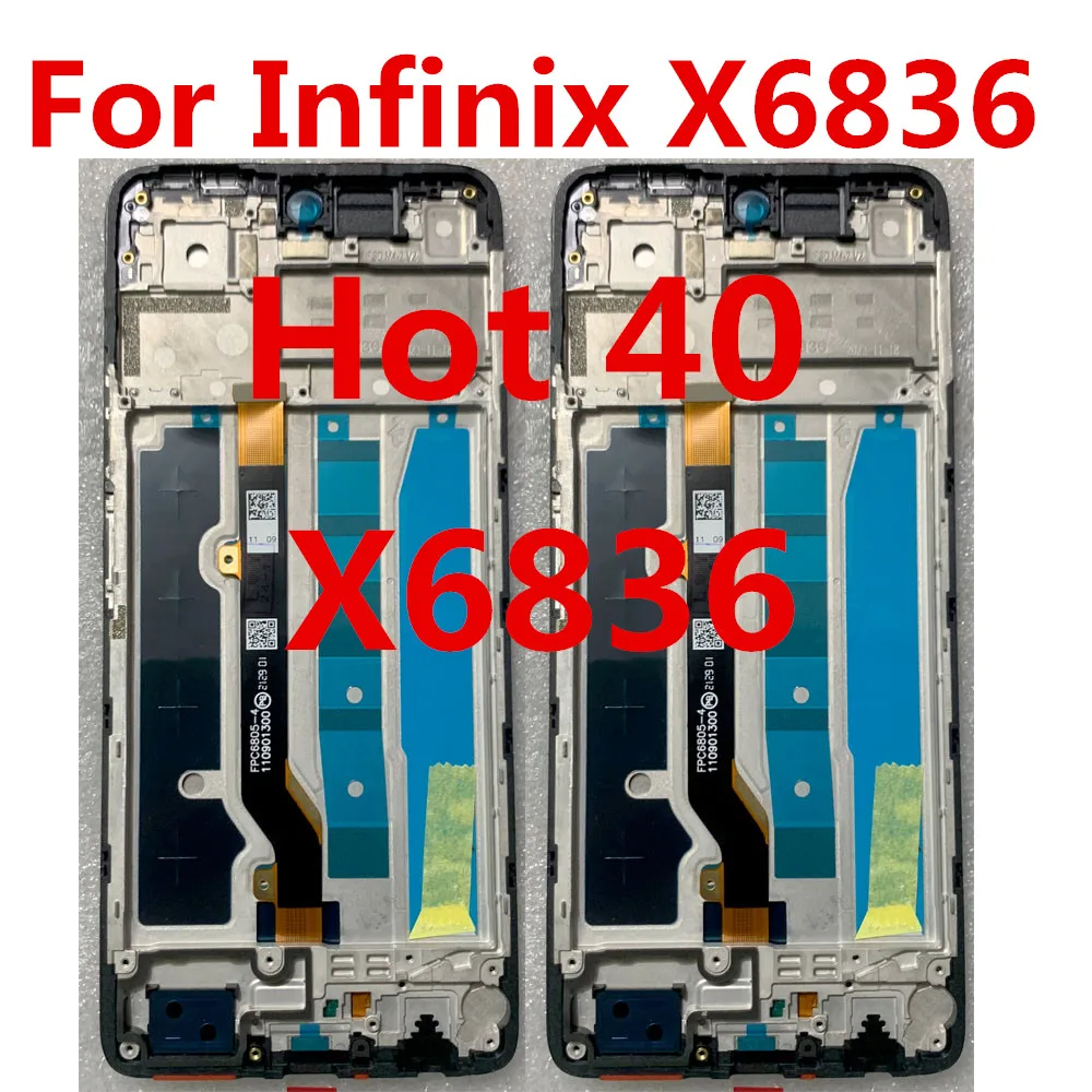 Для Infinix Hot 40 Pro X6837 X6836 ЖК-дисплей с цифровым преобразователем сенсорного экрана в