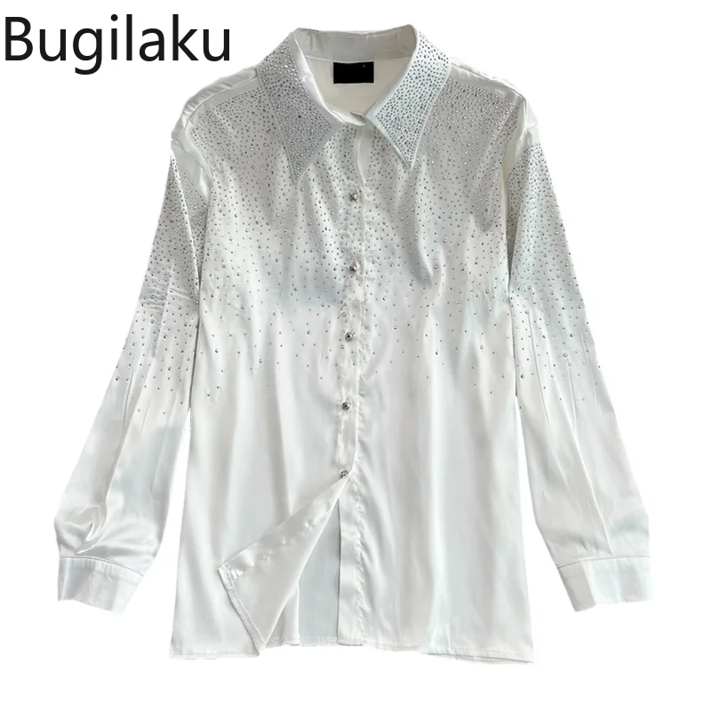 

Рубашка женская с длинным рукавом, на пуговицах, с отложным воротником