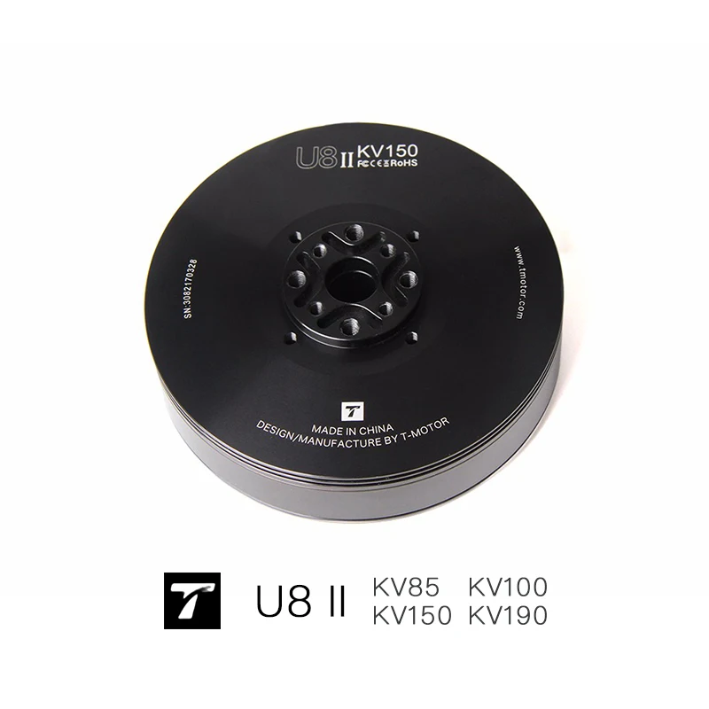 U8 II T-двигатель KV150 KV85 KV100 KV190 бесщеточный двигатель для модели UAV RC Дрон с длительным временем полета Vtoll
