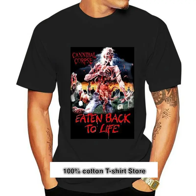 

Camiseta de metal de la muerte de color negro, camiseta de la muerte de Cannibal Corpse eated Back To Life v1, tallas S-5XL