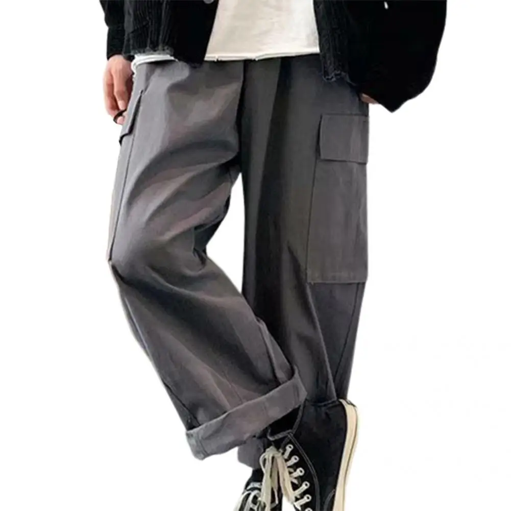 

Stylish Men Cargo Pants 4 Sizes Men Pants Soft Touching Multi Pockets Young Male Trousers All Match